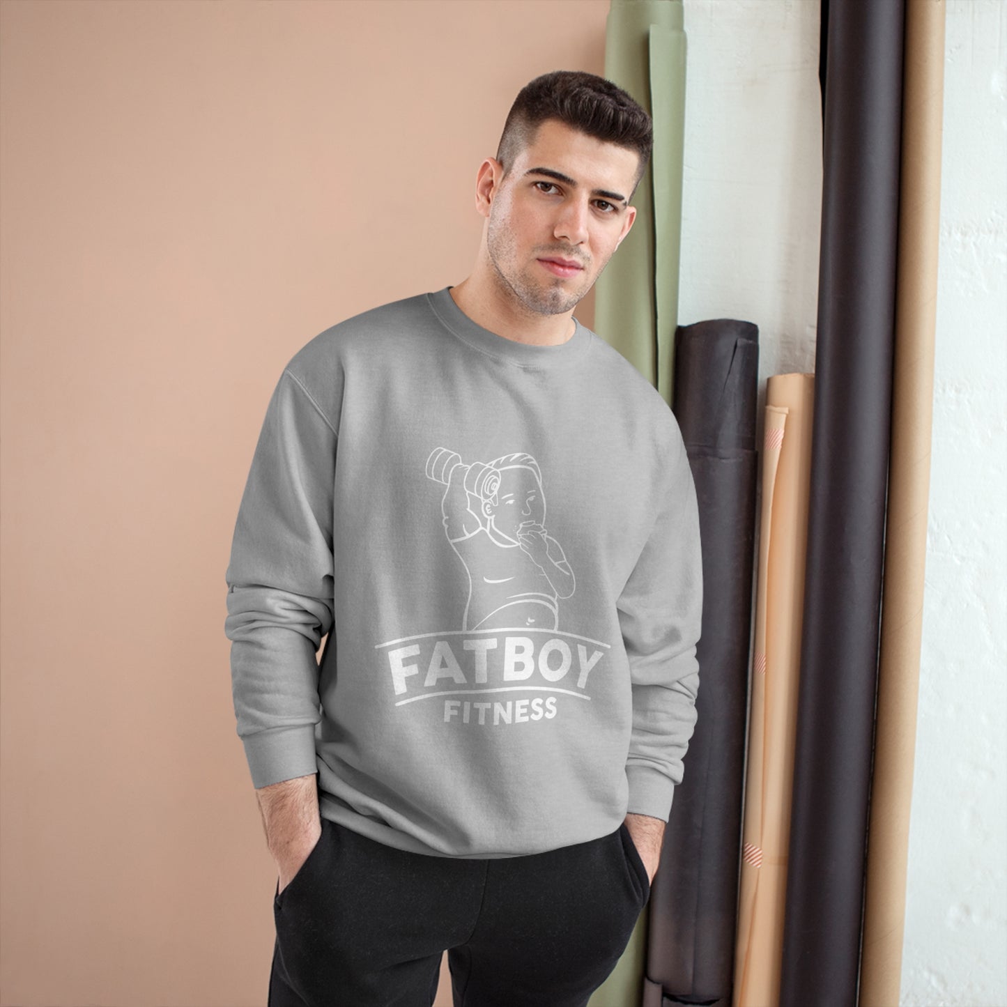 Fatboy Fitness Grey Boy Champion Sweatshirt